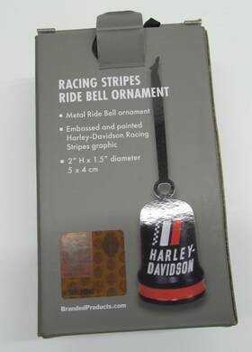 Hdx-99278 Harley-davidson Racing Stripe Ride Bell Christmas Tree Ornament 2570