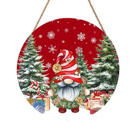 Pqfpqf24090488u88wzc Harooni Christmas Gnome Welcome Sign For Front Door Merry Hanger 12”