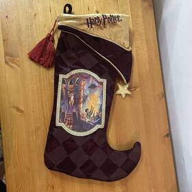 Harry Potter 689720096298 Elf Christmas Stocking Hogwarts Great Hall Magic Spells Gold Star