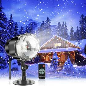 Se677 Hathdia Christmas Snowfall Projector Lights Waterproof Led Outdoor Wid