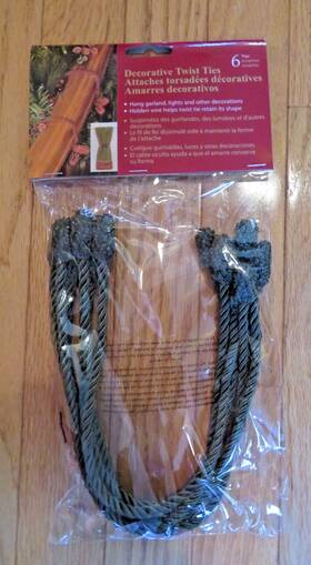 Haute Decor 667233160699 6 Fabric Twist Ties For Banisters Christmas Lights Or Drapes Dark Green