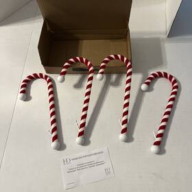 Haute Decor 667233802025 Candy Cane Christmas 9 Inch Stocking Holders Set Of 4