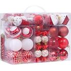Hc1781sared Uk Assorted Ornaments Shatterproof Christmas Ball Set Decorative Baubles
