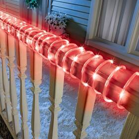 65790 Hdfl 33-ft Led Red Flexible Rope Lights - Holiday Christmas 9 Light Modes