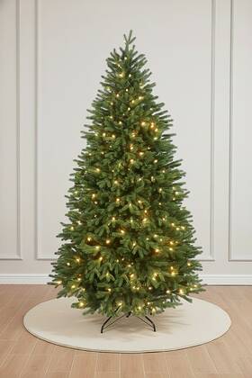 Hearth & Fir 060917851329 Balsam Hill Silverado Slim Artificial Christmas Tree Pe/pvc 7.5ft Prelit