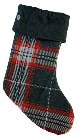 Hearth & Hand With Magnolia 191908910703 Christmas Stocking And Plaid Holiday Button Lined