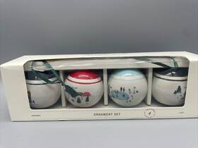 Hearth & Hand With Magnolia 196761582005 And Ceramic Ornaments Christmas Ball Winter Scenes New