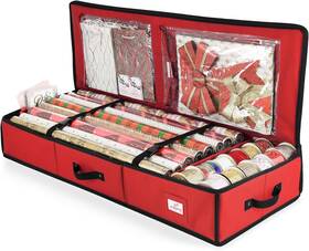 Vc-hhhs01-red Hearth & Harbor And Wrapping Paper Storage Container - Christmas Bag Red