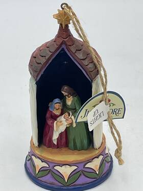 4037594 Heartwood Creek By Jim Shore 2013 Christmas Lighted Ornament Holy Family #4037594