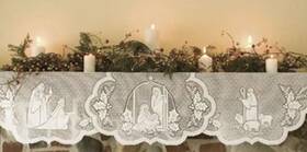 Si-2090msw Heritage Lace 734573084982 Silent Night Mantle Scarf For Christmas By New Freeship