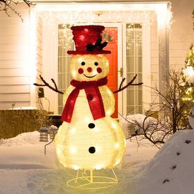 Higen 707630769580 Lighted Christmas Snowman Decorations Yard Light Up 2.3ft Indoor Outd