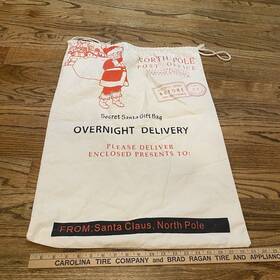 Hk-04 Highking Christmas Cotton Canvas Bag Santa Sack Inch Overnight Delivery Theme 19x27