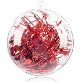 Himaly 921761137078 20pcs 80mm Ornament Balls Christmas Decoration Clear Plastic Fillable