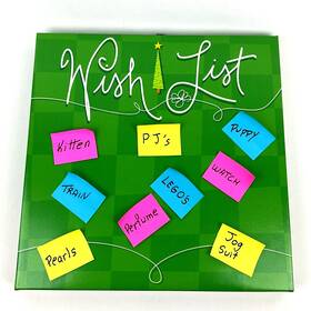 073012 Hobby Lobby Christmas Canvas Wall Plaque Wish List 12 Inch X Green Like Want Or Need Gifts