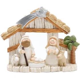 Decor-3.75ftfth Hodao 768459209145 Christmas Decoration Indoor Home 4.7ftftl Nativity Sets-xma