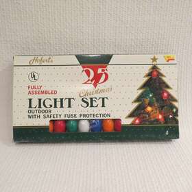 Hoferts 018277095063 Vintage Multi Color Outdoor Christmas 25 Light Set C9 - Nip