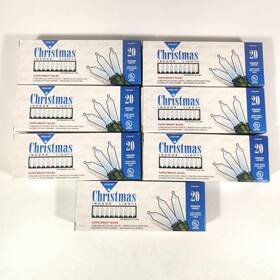 Hoferts Everglow 018277182527 Christmas Indoor Lights 20 Clear Color Super Bright Bulbs - Set Of 7
