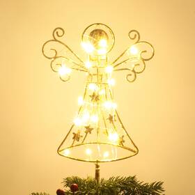 Hgtt-2044 Hogardeck Christmas Tree Topper Glittered Gold Angel Large Gold-angel