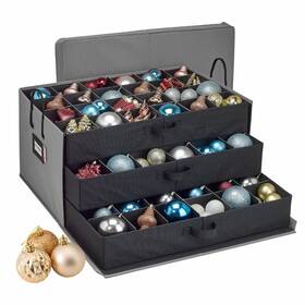 Holdn Storage 810155080273 Christmas Ornament Box With Dividers Holds Up To 72 Ornaments 4 Inc
