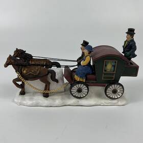 852-445 Holiday Accents Home Canterbury Lane Horse Drawn Carriage For Christmas Village With Box