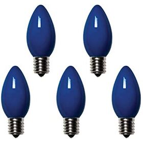Bu25c9-obla Holiday Bright Lights 9761123 C9 Christmas Light Bulbs44 Blue44 1 In. 25