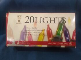 Holiday Christmas Lights Multi Color 20 Count 8 Feet New Opened Box