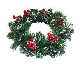 9004357nqdroipg Holiday Decor New 12 Inch Christmas Red Berry Wreath Frosted Pine Farmhouse Door And Wall Rdsk