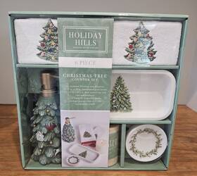 Holiday Hills 840037257615 Christmas Tree Seasonal Decor 6 Piece Counter Set Kitchen Bathroom