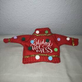 Holiday Lane 717995792017 Christmas Wine Bottle Sweater Cover Hot Mess Design Clique Xmas Gift