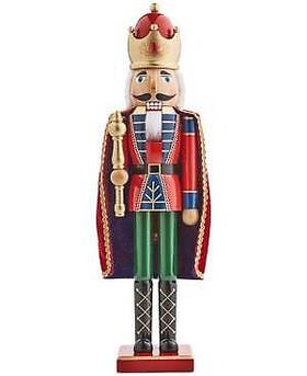 Pj21000016 Holiday Lane Christmas Cheer 24ftft Nutcracker With Staff And Crown