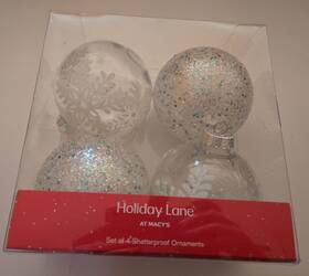 Ut24001045 Holiday Lane Ut20000068 Shatterproof Christmas Balls Ornaments Set Of 4
