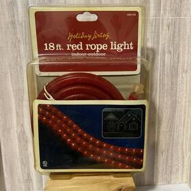 Holiday Living 030539651701 18 Ft Red Rope Christmas Decoration Lights Indoor-outdoor