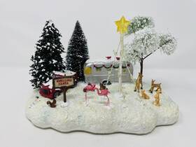 0477384 Holiday Living Christmas Lighted Led Musical Winter Vacation Scene # Euc