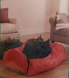 0807723 Holiday Living New In Package Durable Rolling Christmas Tree Storage Bag 7.5ft