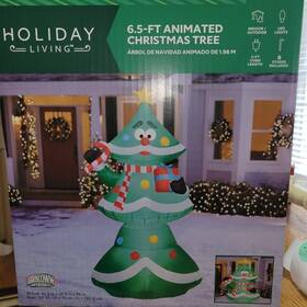 Holiday Living 191245812142 6.5-ft Led Animated Christmas Tree Inflatable Dances New