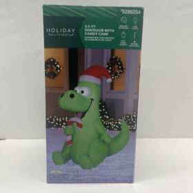 Holiday Living 191245818564 3.5 Dinosaur Santa Hat Airblown Inflatable Lighted Led Christmas