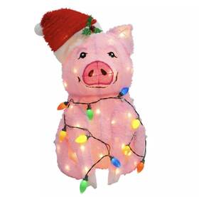Holiday Living 313022763786 2 Ft Led Lighted Pig Outdoor Indoor Christmas Decoration