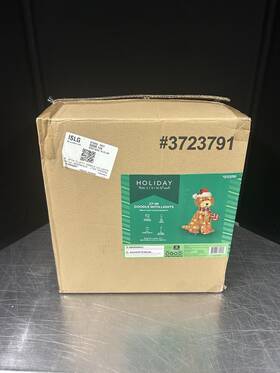 Holiday Living 3723791 Golden Doodle Christmas Decoration - 27 Inch Tall Led Fluffy Dog Nib