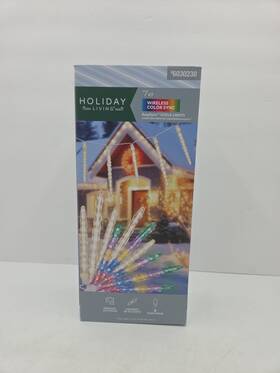 6030230 Holiday Living 7 Ct Led 9 Ft Color Changing Multcolor Christmas Icicle Lights
