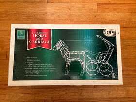 Holiday Seasons 049022472044 Christmas Decorations Horse And Buggy Light Display By