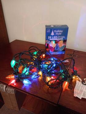Holiday Style 430000203321 C7 Led 25 Bulbs Multicolor Christmas String Lights Length Ft Indoor/outdoor