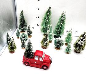 Holiday Style 430001789275 Red Christmas Truck With Light Up Tree Figurine 15 Trees Village