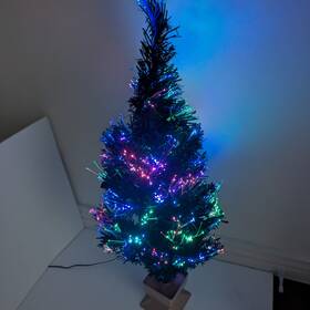 Holiday Time 012067699974 Green Fiber Optic Christmas Tree Multicolor Lights 32 Inch H X 17 W