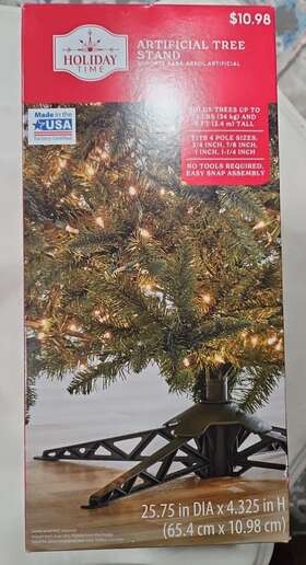 Holiday Time 018643211226 Green Plastic Christmas Tree Stand