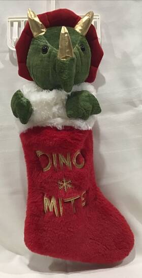 Holiday Time 047475110384 Dino Mite Dinosaur Plush Christmas Stocking Animated 3 Songs Lights 21ftft