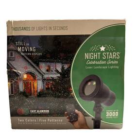 Holiday Time 081306103749 Night Stars Celebration Series Christmas Laser Landscape Lighting Projector New