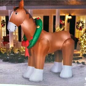 Holiday Time 191245006817 9 Ft Clydesdale Horse Christmas Outdoor Inflatable Yard Decor