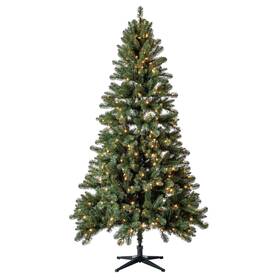 Holiday Time 195546000758 7ft Pre-lit Duncan Fir Green Artificial Christmas Tree With