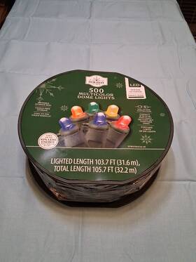 Holiday Time 195546015905 500-count Multicolor Dome Led Christmas Lights 105.75 Ft