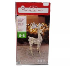 Holiday Time 313098075097 Pre-lit Frame Buck Christmas Led Deer Outdoor Yard Decoration 30 Inch